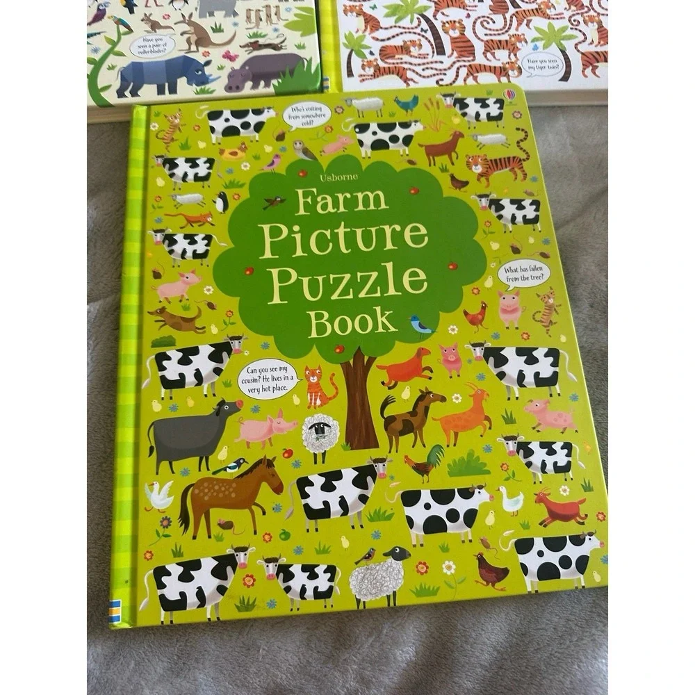 USBORNE Picture Puzzle Books [Hardcover] [2015] - Lot of 3